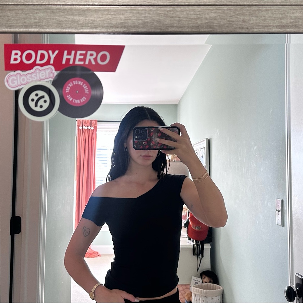 Urban Outfitters Black Off-Shoulder Top